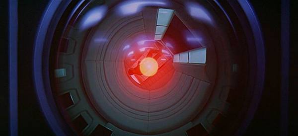 HAL-9000-reflecting-Daves-entry-in-Stanley-Kubricks-2001-A-Space-Odyssey