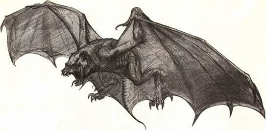 Probe-Bat_sketch(Probe Bats，unmade 1994 American Godzilla film).jpg