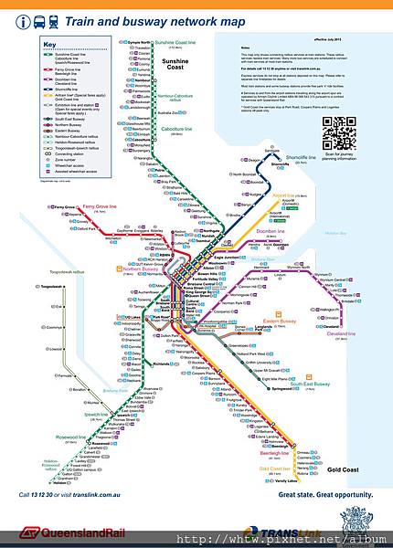 布里斯本火車路線圖