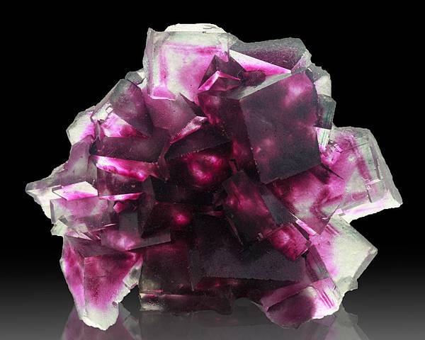 Sharp Clear with Purple Zoning GEM FLUORITE Crystals Okaruso, Namibia