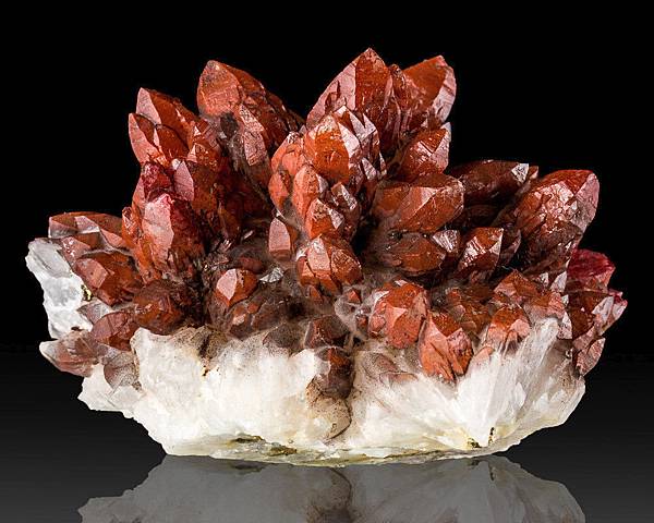 Deeply Saturated RED QUARTZ Sharply Terminated Crystals China-1