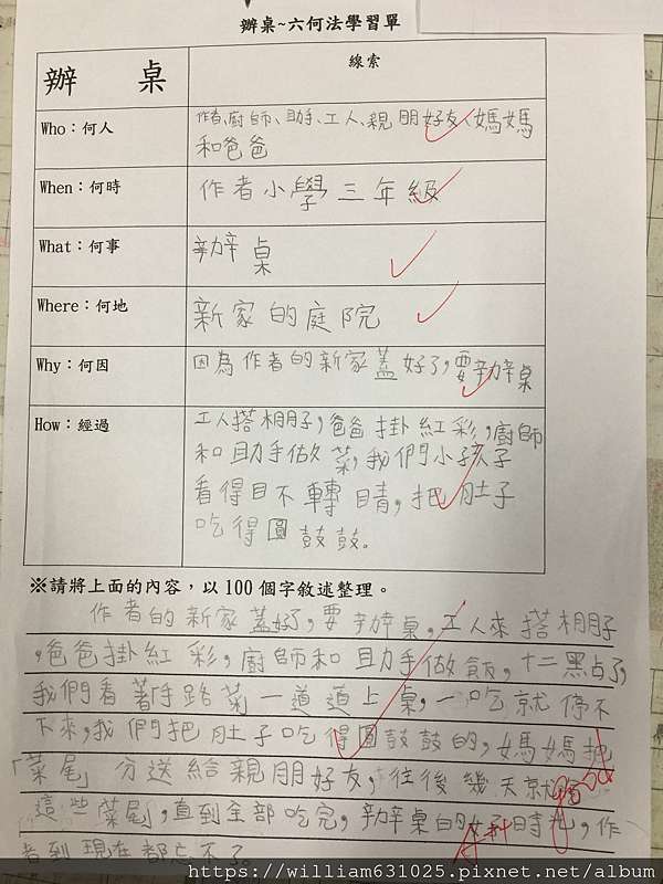 六何法學習單 辦桌 興雅國小 夢想星球 痞客邦