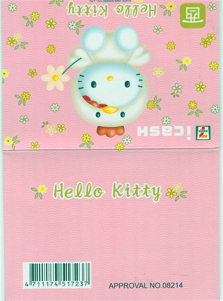 i CASH卡 賀年卡-Hello Kitty版 外觀背面