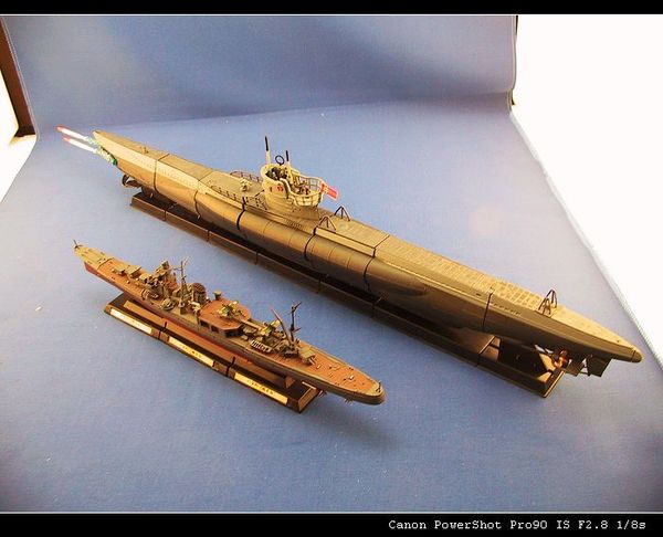 與 1/700三連斬 軽巡洋艦　矢矧 的比較