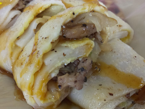 豪堡早餐屋18-廣式河粉煎-豬柳