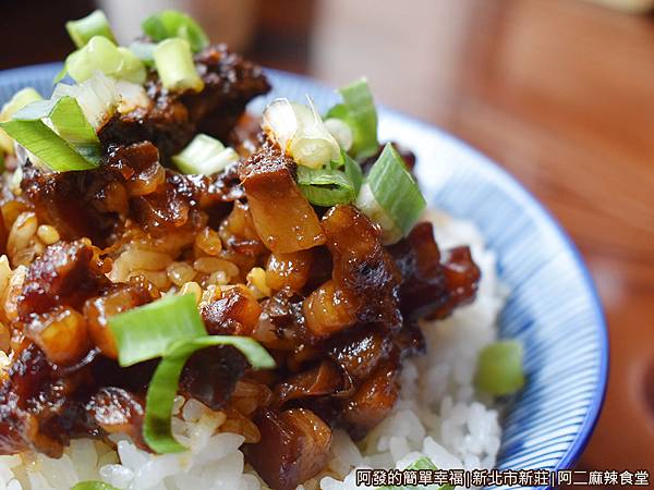 阿二麻辣食堂27-麻辣滷肉飯特寫.JPG