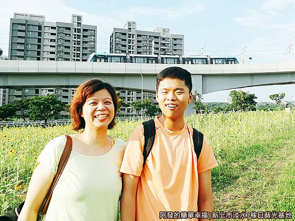 稼日蒔光基地14-置身花田中背景輕軌相伴.jpg