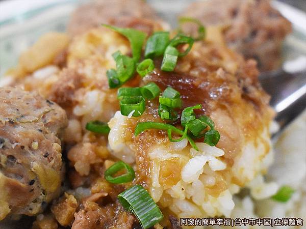 立偉麵食17-肉丸仔飯特寫.JPG