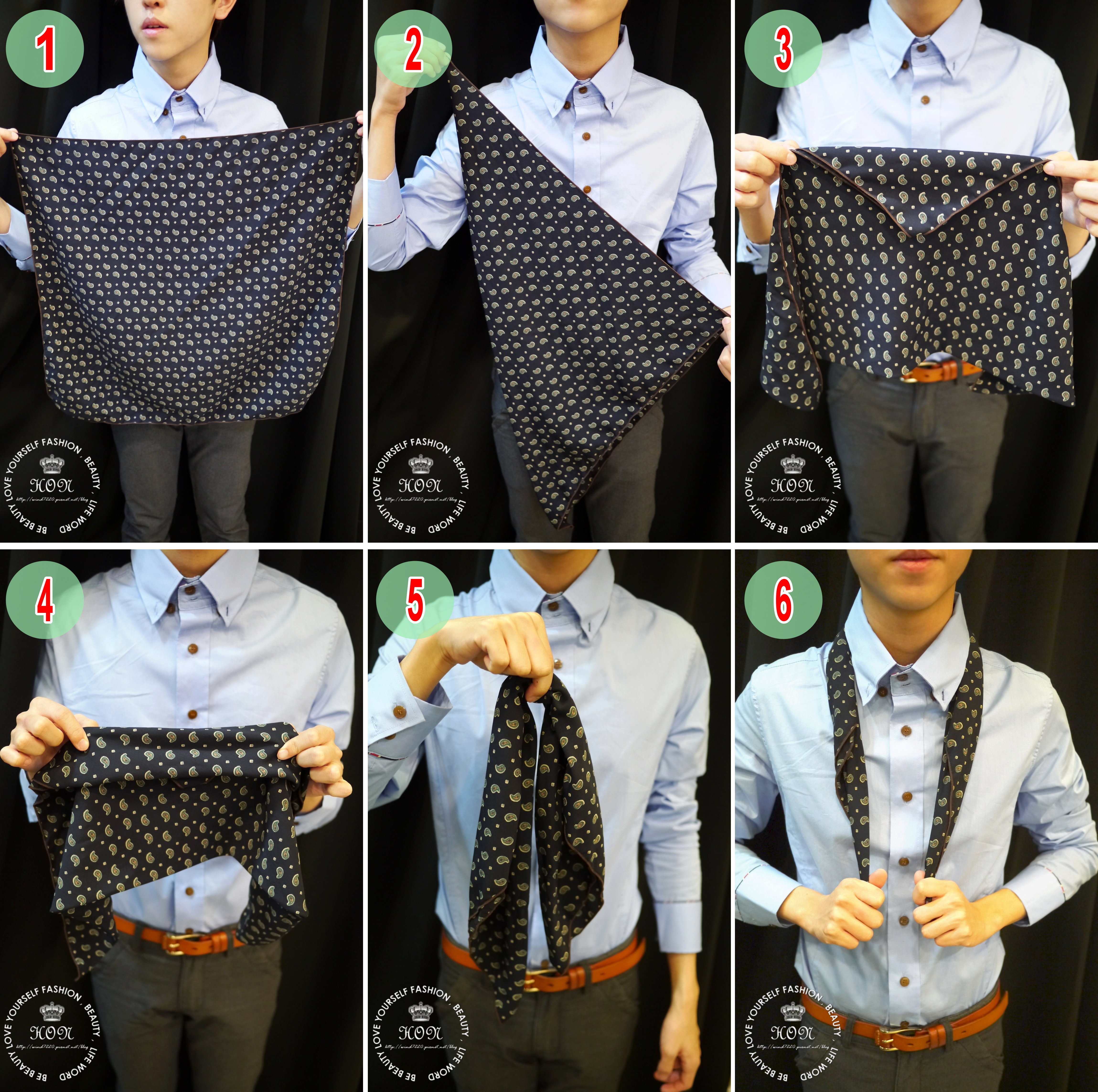 超简单就上手 丝巾,方领巾,波洛领结11种绑法