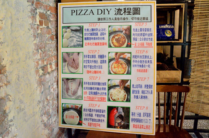 DSC_0517.JPG 宜蘭 冬山 屋頂庭園咖啡 披薩DIY流程圖