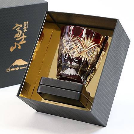 富士山江戸切子魚子紋-赤Gift Set.jpg