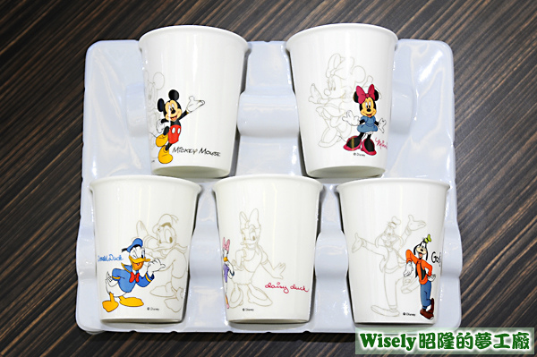 Disney米奇家族五入水杯組 Disney米奇家族五入水杯組