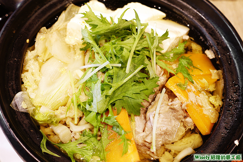 野菜豬肉鍋定食 野菜豬肉鍋定食
