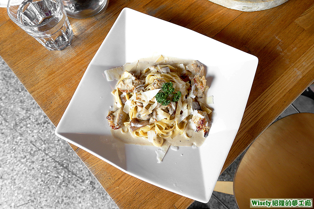 奶油牛肝菌雞肉鳥巢麵Fettuccine ai porcini 奶油牛肝菌雞肉鳥巢麵Fettuccine ai porcini