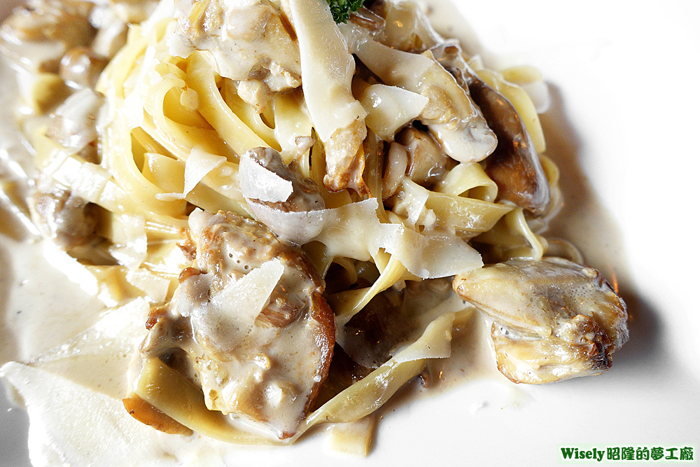 奶油牛肝菌雞肉鳥巢麵Fettuccine ai porcini 奶油牛肝菌雞肉鳥巢麵Fettuccine ai porcini
