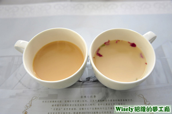 維多利亞伯爵奶茶(熱)、凡爾賽玫瑰奶茶(熱)