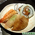 蝦握壽司、生魚握壽司、豆皮壽司、花壽司