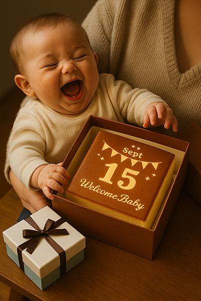 彌月糕餅禮盒人氣 插畫