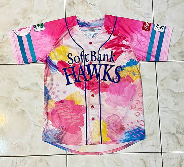 日職 福岡軟銀鷹 pinkful day 主題日球衣 開箱