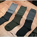 K020903-09配色中筒襪(綠/黑灰/灰)