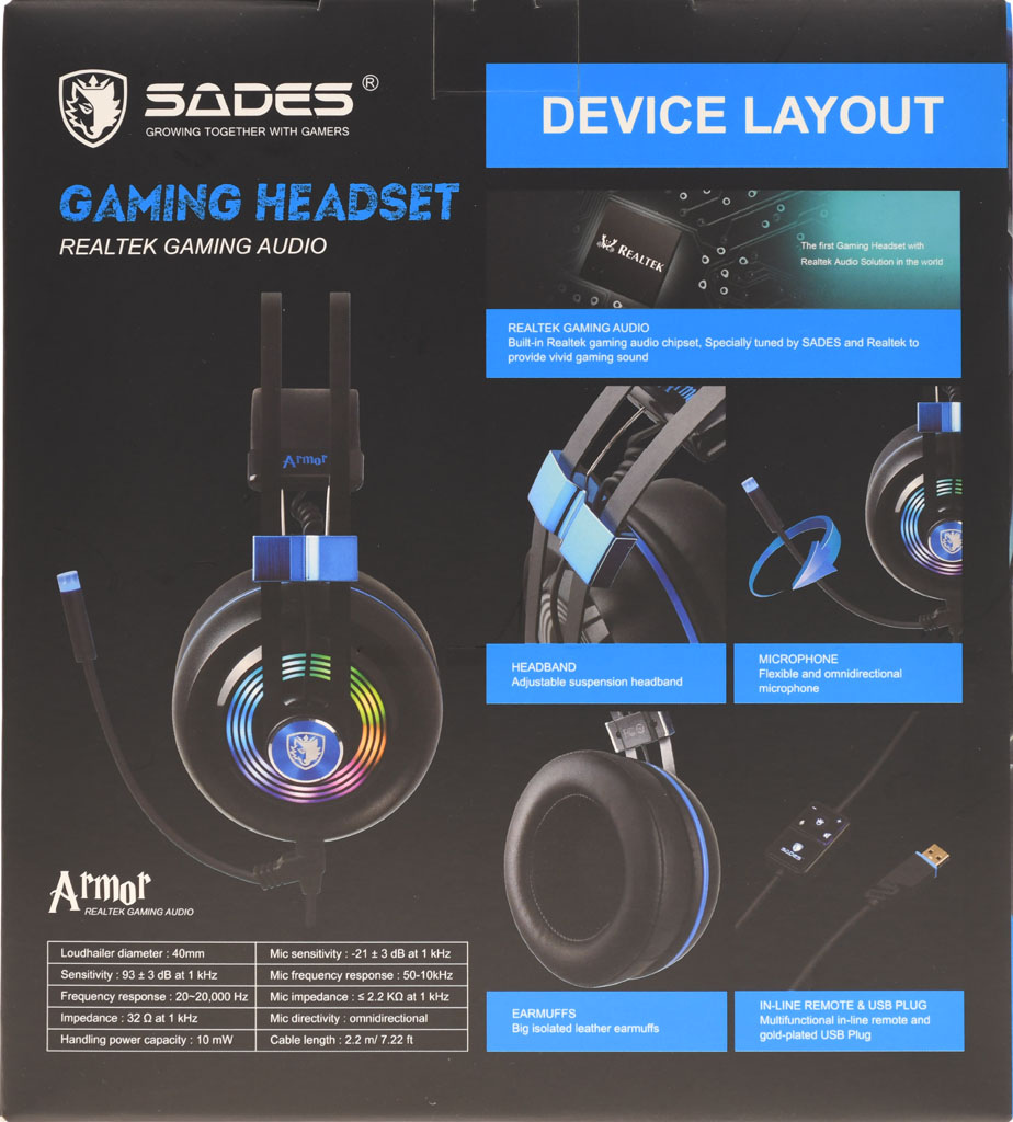 開箱】賽德斯ARGB炫光狼盾聲猛登場！SADES ARMOR GAMING 7.1 HEADSET