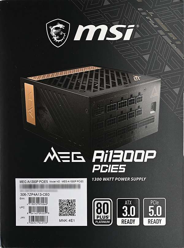 MSI MEG Ai1300P PCIE5 1300W白金全模組化電源開箱@ 港都狼窩WolfLSI's