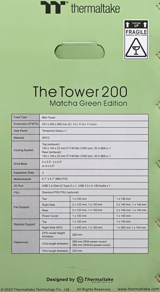 Thermaltake The Tower 200 抹茶綠機