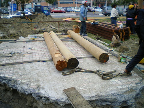涼亭 ---目前最大的膠合木造12M涼亭  (時光海 原木設
