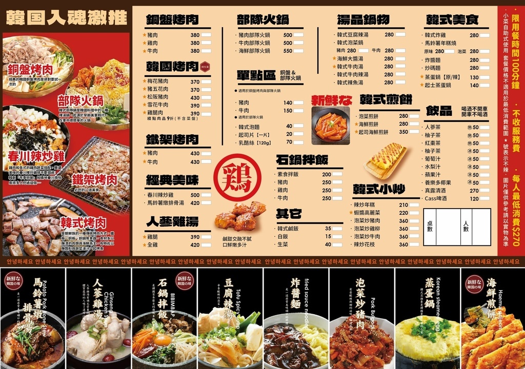 台南東區《韓朝韓式料理 東寧店》飲料小菜吧無限享用，18道經