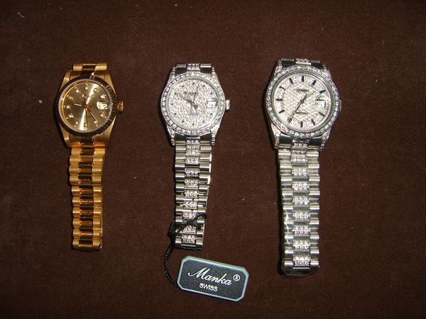 手錶收藏室（40）手錶收藏盒（G-6）/ 3只  Manka 不鏽鋼錶帶奧地利水晶鑽