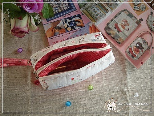 方型雙拉鍊化妝包(4)