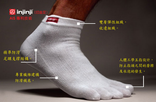  Injinji吸濕排汗襪