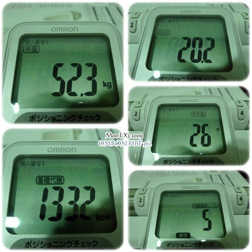 OMRON HBF-362 體重數值