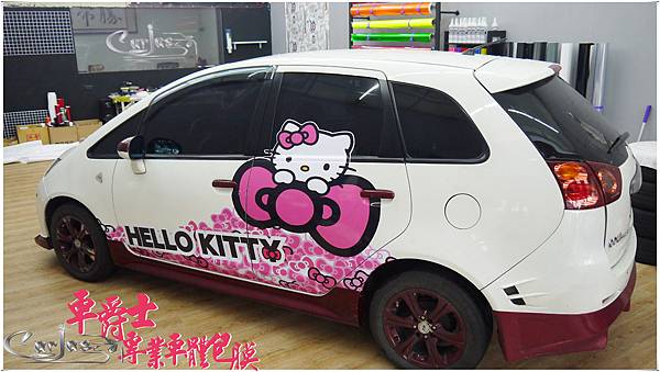 MITSUBISHI GOLT PLUS KITTY 車身彩貼 MITSUBISHI GOLT PLUS KITTY 車身彩貼