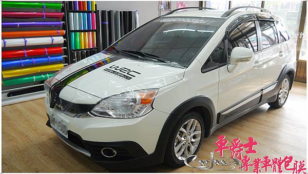 MITSUBISHI COLT PLUS 運動線條 大圖輸出 彩會引擎蓋貼膜