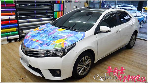 TOYOTA ALTIS 史迪奇 引擎蓋彩貼