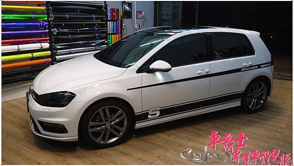 VOLKSWAGEN GOLF 運動線條 車身彩貼