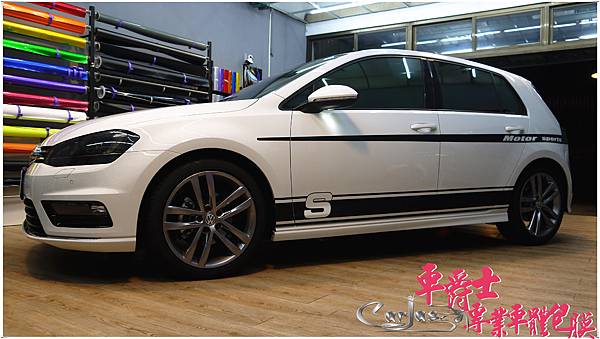 VOLKSWAGEN GOLF 運動線條 車身彩貼