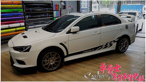 MITSUBISHI LANCER io 賽車旗 車身彩貼