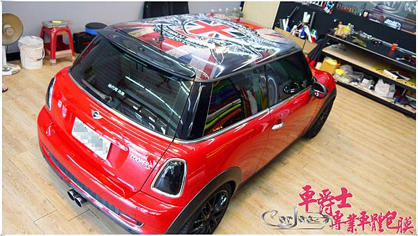 MINI COOPER 仿舊英國國旗車頂彩貼