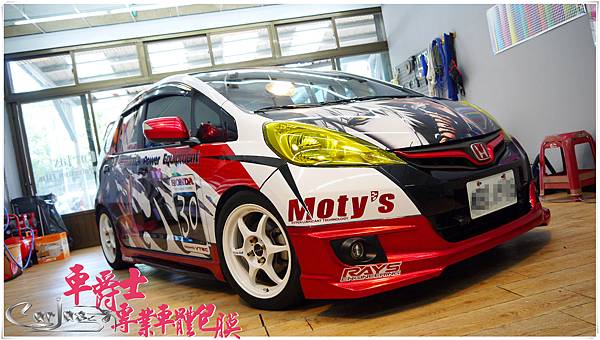 HONDA FIT 客製化競技痛車風格車身彩貼 HONDA FIT 客製化競技痛車風格車身彩貼