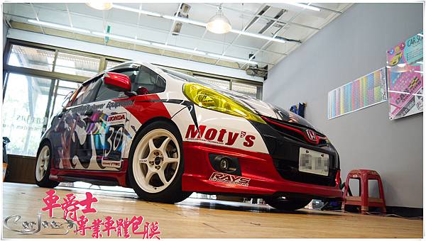 HONDA FIT 客製化競技痛車風格車身彩貼 HONDA FIT 客製化競技痛車風格車身彩貼
