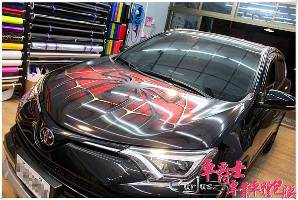 RAV4 蜘蛛人 引擎蓋彩貼 RAV4 蜘蛛人 引擎蓋彩貼