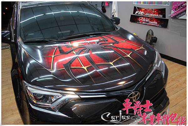 RAV4 蜘蛛人 引擎蓋彩貼 RAV4 蜘蛛人 引擎蓋彩貼