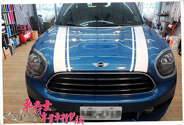 MINI COUNTRYMAN 運動線條 車頂米字旗彩貼