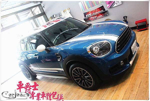 MINI COUNTRYMAN 運動線條 車頂米字旗彩貼