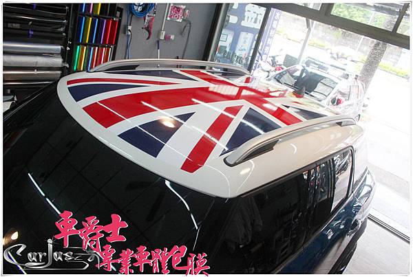MINI COUNTRYMAN 運動線條 車頂米字旗彩貼 MINI COUNTRYMAN 運動線條 車頂米字旗彩貼