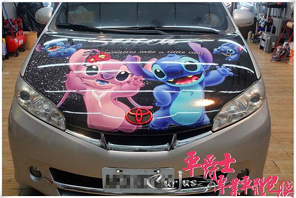 TOYOTA WISH 史迪奇 引擎蓋彩貼 TOYOTA WISH 史迪奇 引擎蓋彩貼