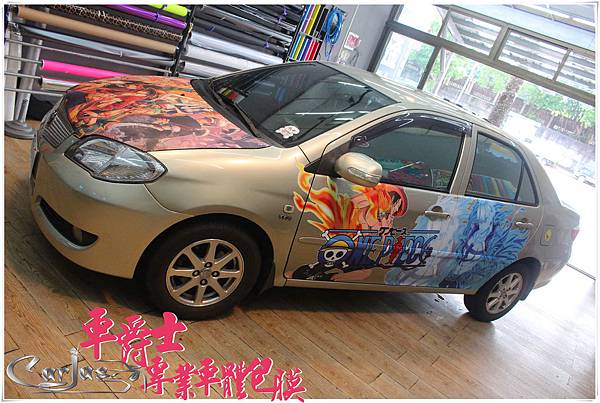 TOYOTA VIOS 航海王 海賊王 車身彩貼 引擎蓋彩貼 TOYOTA VIOS 航海王 海賊王 車身彩貼 引擎蓋彩貼