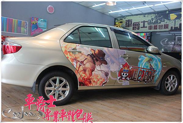 TOYOTA VIOS 航海王 海賊王 車身彩貼 引擎蓋彩貼 TOYOTA VIOS 航海王 海賊王 車身彩貼 引擎蓋彩貼